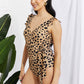 Marina West Swim Full Size Float On Ruffle Faux Wrap One-Piece in Leopard (TB10D) T