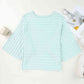 Round Neck Exposed Seams Pullover Top - Deals DejaVu