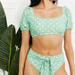 Marina West Swim Vacay Ready Puff Sleeve Bikini in Gum Leaf (TB9D) T