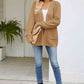 Open Front Long Sleeve Cardigan with Pockets