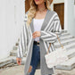 Woven Right Two-Tone Open Front Fuzzy Longline Cardigan - Deals DejaVu