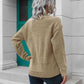 Dropped Shoulder Button Detail Sweater - Deals DejaVu