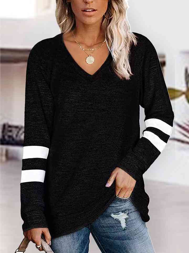 V-Neck Raglan Sleeve T-Shirt (BFD) T - Deals DejaVu