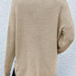 Notched Long Sleeve Sweater