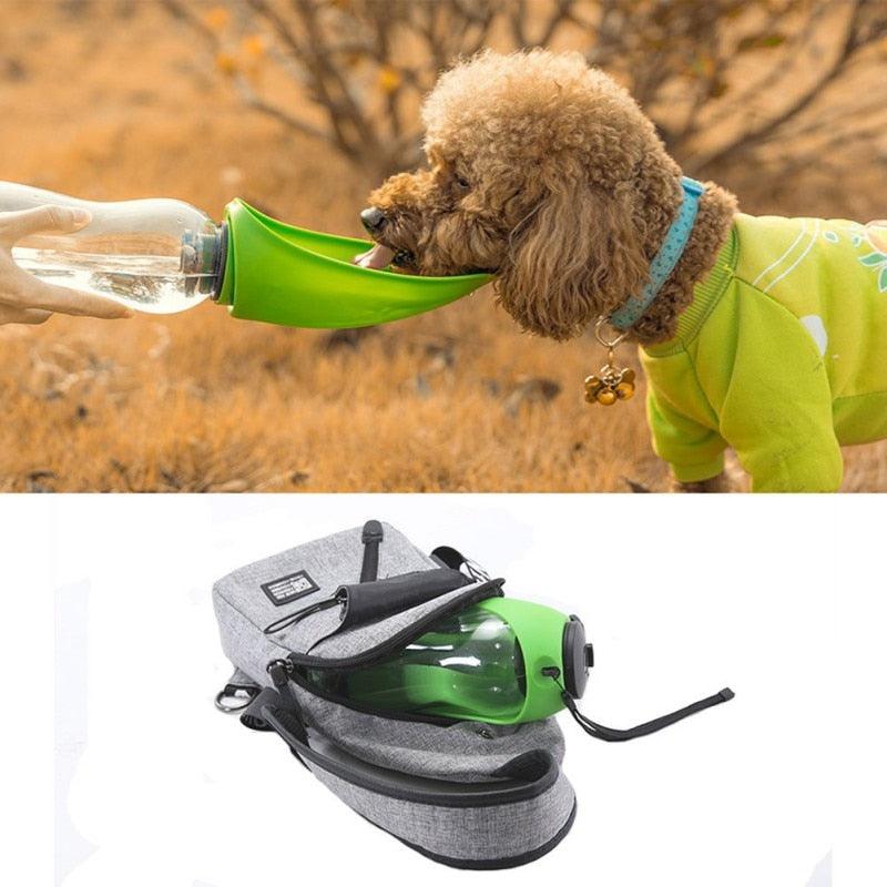 680ml Portable Pet Dog Water Bottle - Silicone Sport Travel Dog Water Bowl - For Puppy Cat Outdoor Pet Drinking (2U71)