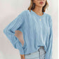 Round Neck Long Sleeve Sweater - Deals DejaVu