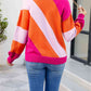 Color Block Ribbed Round Neck Sweater - Deals DejaVu