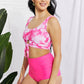 Marina West Swim Sanibel Crop Swim Top and Ruched Bottoms Set in Pink (TB9D) T - Deals DejaVu