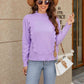 Round Neck Long Sleeve Sweater - Deals DejaVu
