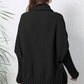 Turtle Neck Long Sleeve Ribbed Sweater
