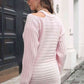 Ribbed Cold Shoulder Round Neck Pullover Sweater - Deals DejaVu