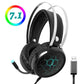 7.1 Gaming Headset with Microphone Headphones - Surround Sound USB Wired Gamer Earphone for PC Computer Xbox One PS4 RGB Light (AH)