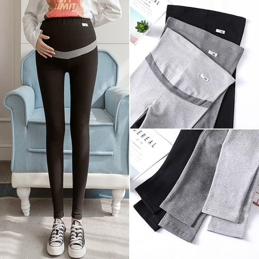 Comfortable Autumn Cotton High Waist Adjustable Belly Maternity Skinny Legging - Pregnancy Pencil Pants Clothes (F6)(2Z7)