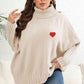 Plus Size Turtle Neck Long Sleeve Sweater - Deals DejaVu
