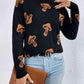 Patterned Drop Shoulder Sweater - Deals DejaVu