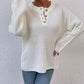 Quarter-Button Slit Sweater