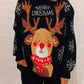 Christmas Element Long Sleeve Sweater - Deals DejaVu