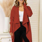 Long Sleeve Open Front Longline Cardigan - Deals DejaVu