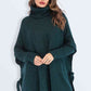 Double Take Tied Turtleneck Asymmetrical Hem Sweater