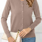Button Down Round Neck Cardigan - Deals DejaVu