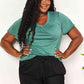 Double Take Ruched V-Neck Short Sleeve T-Shirt