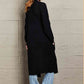 Double Take Waffle Knit Open Front Duster Cardigan With Pockets