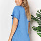 Double Take Ruched V-Neck Short Sleeve T-Shirt
