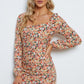 Floral Long-Sleeve Bodycon Dress (BWD)(WS06)T - Deals DejaVu