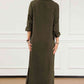 Texture Collared Neck Button Up Slit Shirt Dress (BWMT) T - Deals DejaVu