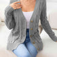 Button Down Cable-Knit Cardigan