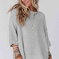 Round Neck Dropped Shoulder Sweater