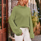 Mock Neck Drop Shoulder Sweater - Deals DejaVu