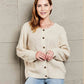 Double Take Button Down Rib-Knit Reversible Sweater - Deals DejaVu