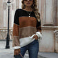 Color Block Round Neck Sweater - Deals DejaVu