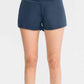 Wide Waistband Sports Shorts with Pockets