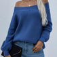Double Take Off-Shoulder Rib-Knit Sweater