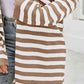 Striped Open Front Longline Cardigan