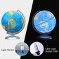 8" Illuminated Up-to-date Built-in LED Night World Globe Useful Learning Tool Sturdy PP Stand Multifunctional Night Light (LL6)(LL4)(1U58)
