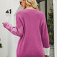 Color Block Round Neck Sweater