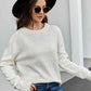 Round Neck Dropped Shoulder Sweater