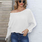 Full Size Horizontal Ribbing Dolman Sleeve Sweater