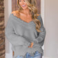 Frayed Hem Dropped Shoulder Sweater - Deals DejaVu