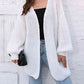 Open Front Dropped Shoulder Longline Cardigan