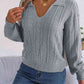 Johnny Collar Drop Shoulder Sweater