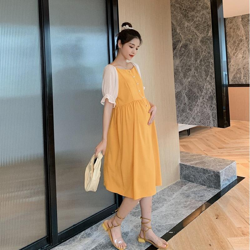 loose pregnancy dress Danhjin Green Women's Short Sleeve Maternity Dress Ruched Off Shouder Casual Loose Pregnancy Dress Maternity Nightgown For Summer Daily, Size: Medium