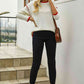 Round Neck Long Sleeve Waffle-Knit Sweater - Deals DejaVu