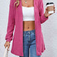 Open Front Dropped Shoulder Cardigan