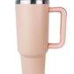 Stainless Steel Tumbler with Upgraded Handle and Straw