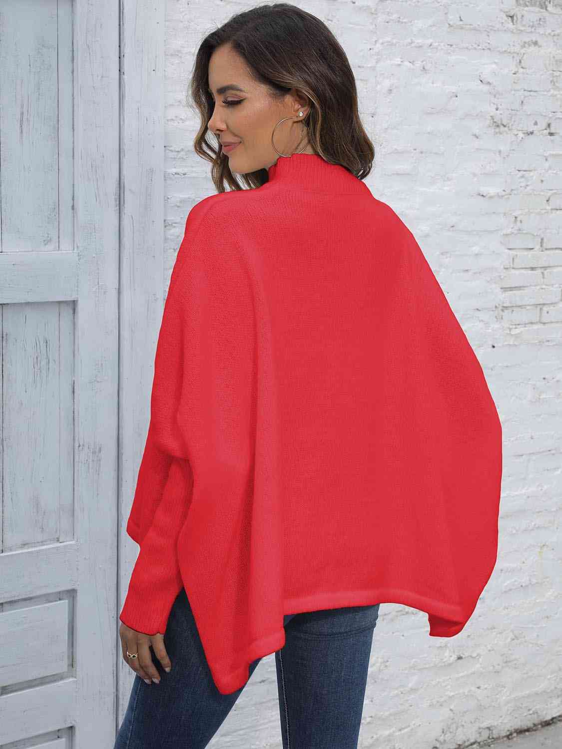 Loose Hem Plain Sweater - Deals DejaVu