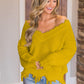Frayed Hem Dropped Shoulder Sweater - Deals DejaVu